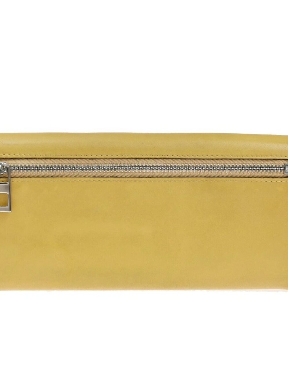 LOEWE Anagram LOGO Bifold Long Wallet Leather Yellow SHW Spain 01KD056